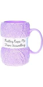 Boxer Gifts Knitting Gift Mug For Knitters – Knit Happens – Yarn Design - Gag Funny Gift For Her