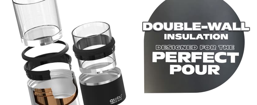 asobu Whiskey Sleeve Glass – Insulated Bourbon Tumbler with Premium Rocks Glass, BPA-Free, Double-Wall Stainless Steel, Keeps Drinks Cold Longer, 10.5oz