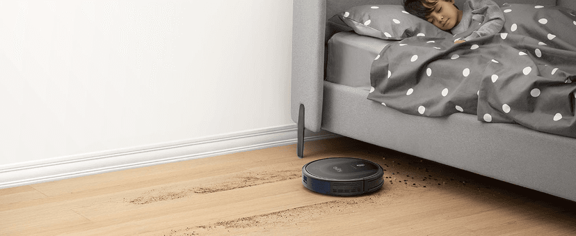 eufy Robot Vacuum 11S MAX, Super Thin, Powerful Suction, Quiet, Self-Charging Robotic Vacuum Cleaner, Cleans Hard Floors to Medium-Pile Carpets, Black