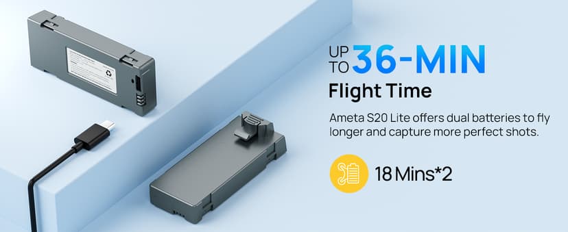 Ameta Drones with Camera for Adults 4k UHD, S20 Lite Brushless Motor FPV Foldable RC Drones for Adults Kids Beginners with 36 Mins Long Flight, Altitude Hold, Headless Mode, Circle Fly, 360° Flips, Cool Toys Gifts for Men Boys(Under 249G)