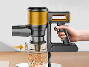 Cordless Vacuum Cleaner, 8 in 1 40Kpa 55Mins,Lightweight Vacuum Cleaners for Home, Stick Vacuum with Anti-Tangle Brush,Wall Mount, Rechargeable Cordless Vacuum for Floor/Sofa/Pet Hair,Gold