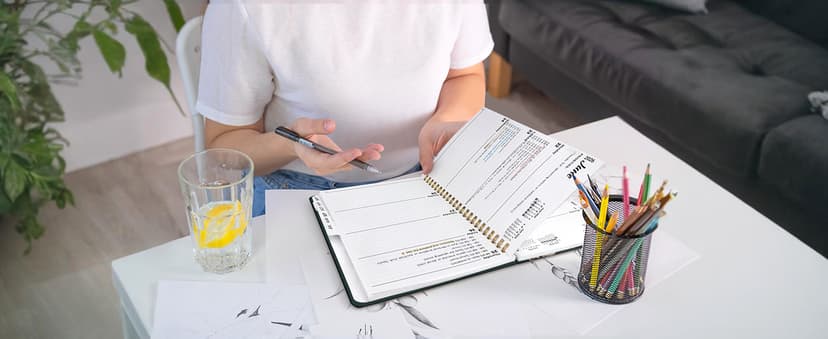 2026 Planner, Aesthetic Weekly and Monthly Planner for Women, Jan 2026 to Dec 2026, Hardcover 2026 Calendar Book with Monthly Tabs, Inner Pocket, Perfect for Office Home School - A5 (6.3" x 8.5"), Sunset