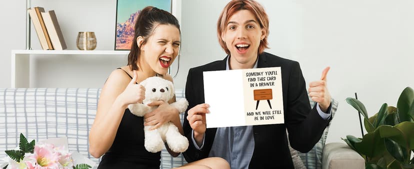 Funny Anniversary Card Gifts for Men, Happy Birthday & Anniversary Greeting Card for Him Husband Boyfriend, Valentines Day Gifts for Him