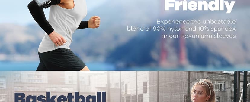 Arm Sleeves, Cooling UV Sun Protection Sports Compression for Men/Women