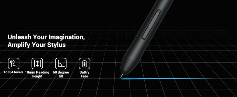 Graphics Drawing Tablet, UGEE M708 10 x 6 inch Large Drawing Tablet with 8 Hot Keys, Passive Stylus of 16384 Levels Pressure, UGEE M708 Graphics Tablet for Paint, Design, Art Creation Sketch