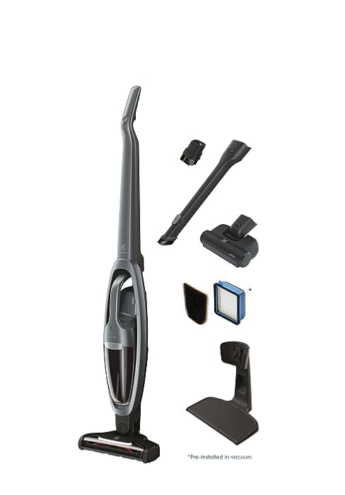 Electrolux Ergorapido Pet Cordless 2-in-1 Vacuum Cleaner with Motorized Pet Nozzle for Easy Pet Hair Removal, 48-Minute Run Time, 2 Power Modes, Chili Red