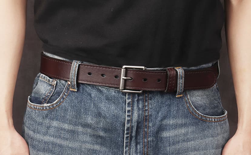 KOSIBATE Leather Gun Belt for Men - Heavy Duty EDC Belt, Concealed Carry CCW Belt- 1.5-Inch Width, 14 OZ Leather