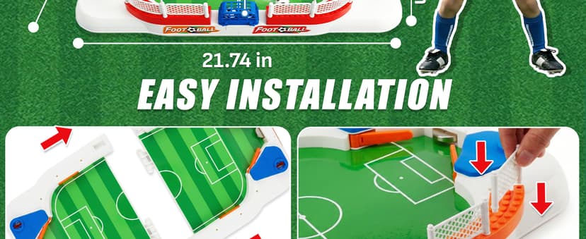 Including 4 mini Balls, Interactive Soccer Toy Indoor Home, Party Game for Football Lover, Birthday Gifts for Boys Girls SMILESSKIDDO Mini Foosball Table Toy Age 4-12, Soccer Board Games for Kids B0GFW5N5TD