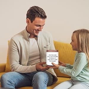 Gifts for Mom Dad from Daughter - Funny Mom Dad Birthday Gift, Mothers Fathers Day Birthday Thanksgiving Christmas Lavender Candles Gifts from Daughter