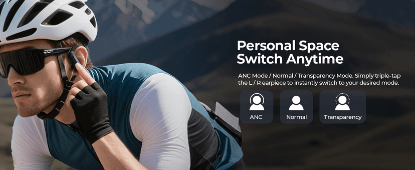 Active Noise Cancelling Wireless Earbuds Bluetooth Headphones 90 Hrs Playtime Ear Buds with Power Display Over-Ear Earphones with Earhooks IPX7 Waterproof Stereo Transparency Headset for Sports/Gym