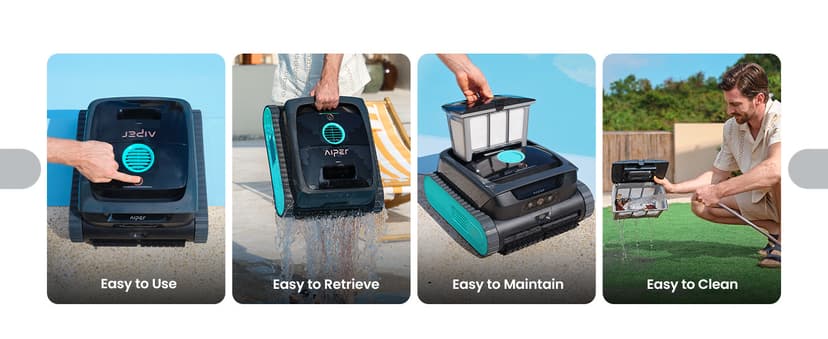 AIPER Scuba V3 AI Vision Cordless Robotic Pool Cleaner, Include Wireless Charging Dock, Smart Waterline Parking & Featherlight Design, Micromesh Multi-Layer Filtration, Blue