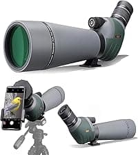 Gosky 20-60×85 Spotting Scope with Tripod - Phone Adapter, Dual Focusing Spotter Scope for Bird Watching, Wildlife Scenery (Black)