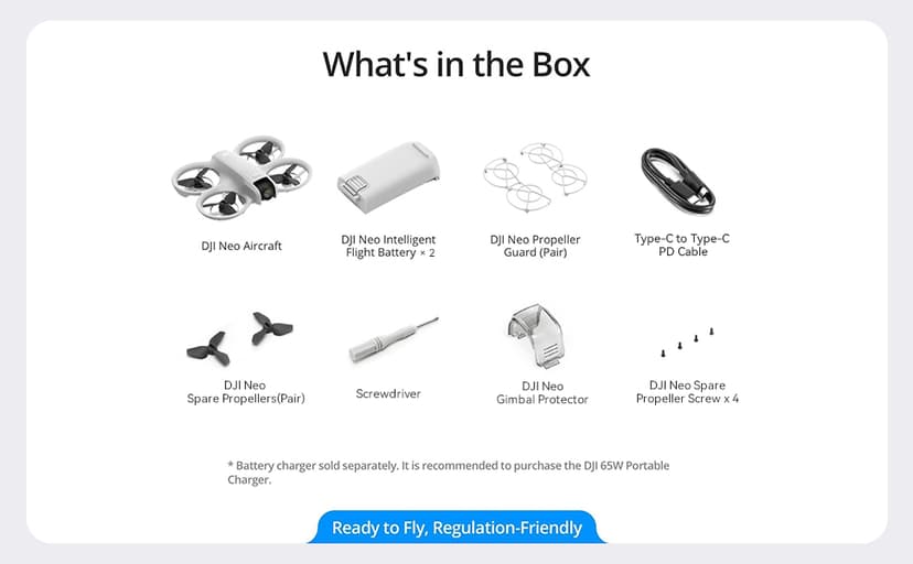 DJI Neo Drone with Camera 4K, Intelligent Flight Battery & Carrying Bag Bundle, Foldable FPV GPS Drone for Adults, Beginners, Professionals