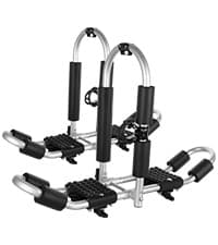 FORWODE Premium Kayak Roof Rack, 2 Pair J-Bar Roof Rack, Folding Adjustable Rack, Heavy Duty Kayak Roof Carrier 2 Kayak, Canoe, SUV, Surfboard on SUV, Car and Truck Crossbar