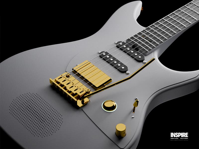 Enya Electric Guitar Inspire 39" Smart Electric Carbon Fiber Guitarra with 15W Wireless Speaker, 20 Distinct Tones, Onboard Presets, Charging Cable, Adjusting Wrench, and Gig Bag