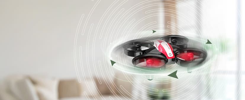 Holy Stone Mini Drone for Kids and Beginners RC Nano Quadcopter Indoor Small Helicopter Plane with Auto Hovering, 3D Flips, Headless Mode and 3 Batteries, Great Gift Toy for Boys and Girls, HS210 Red