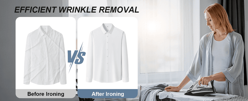 IRONDAY 1700W Steam Iron for Clothes, Rapid Heating, 3-Way Auto-Off, Spray Mist, Steam Burst, 14.07oz Water Tank, Adjustable Thermostat Dial