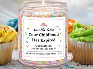 18 Year Old Birthday Gifts for Daughter, Friend, Sister, Niece, Creamy Vanilla with Sprinkles Homsolver 18th Birthday Gifts for Girls, 18th Birthday Decorations Candle B0DCB8F4K5