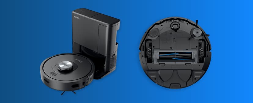 Shark RV2310AE Matrix Self-Emptying Robot Vacuum with Bagless, 45-Day Capacity, Self-Cleaning Brushroll for Pet Hair, No Spots Missed on Carpets & Hard Floors, Precision Home Mapping, Wi-Fi, Black