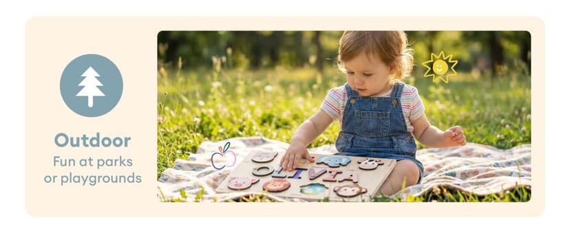 Personalized Name Puzzle for Toddlers 1-3 | Custom Wooden Baby Girl Gift with 48 Animal Art Sets | 1st Birthday Gift for Girls | Personalized Baby Boy & Girl Gifts Keepsake B0GSZSCM69
