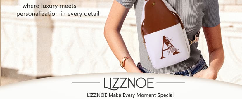 Personalized Crossbody Bag for Women Leather Sling Bags with Initial Letter Chest Bag for Travel, Gift for Mom Wife