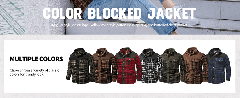 Gihuo Men's Long Sleeve Sherpa Lined Shirts Outdoor Warm Flannel Plaid Jacket Button Down Fleece Coats B0D8J55BZW