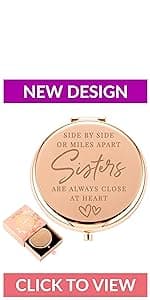Best Friend Birthday Gifts for Friend | Sentimental Friend Gift Ideas for Women | Friendship Gifts for BFF, Bestfriend, Besties, Long Distance, Christmas | I Love You Friend | Rose Gold Compact Mirror