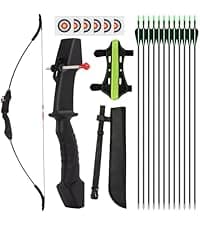Recurve Bow and Arrow Set,Takedown Recurve Bows Archery for Adults Left and Right Hands 40lbs Archery Set
