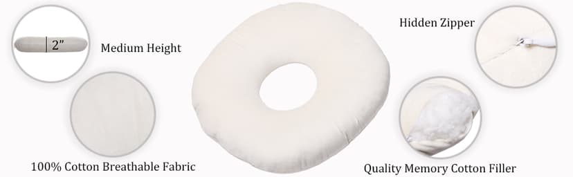 coceyese Ear Piercing Pillow for Side Sleepers with Ear Hole, O-Shaped Side Sleeping Pillow, Ear Guard Pillow for CNH, Relief Ear Pain Ear Inflammation Pressure Sores…