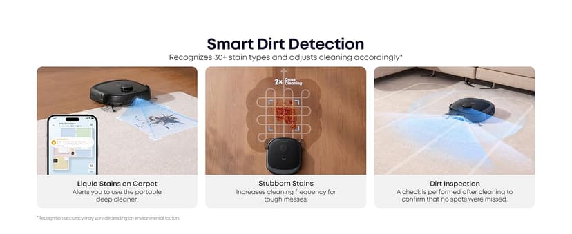 eufy Robot Vacuum E28, Portable Carpet for Deep Cleaning, HydroJet System with Roller Mop, All-in-One Robot Vacuum and Mop Combo, 20,000 Pa Suction, Zero-Tangling, Corner-to-Edge Cleaning (Upgraded)