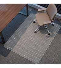 Kuyal Office Chair Mat for Carpet, 32x48 Clear Heavy Duty Computer Chair Mat, Under Desk Protector Carpeted Floors Mat, Easy Chair Movement,Ship Flat