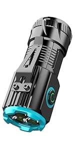 Solar/Rechargeable Multi Function 1000 Lumens LED Flashlight, with Emergency Strobe Light and 1200 Mah Battery, Emergency Power Supply and USB Charging Cable, Fast Charging (1PC)