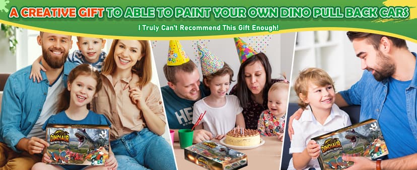 faentwc Dinosaur Painting Toys for Kids 5-7: 2 in 1 Dino Arts Painting Kits and Pull Back Cars Toy for Boys 4 5 6 7 8 9 10 Year Old Art & Craft Set for Girl DIY Easter Birthday Gifts for Kid Age 3-12