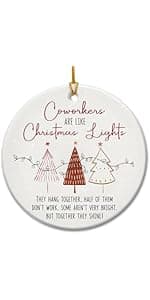 Neighbor Christmas Ornaments 2025 - Thank You Neighbor Gift, Friendship Gifts for Neighbors Friends, Bestie, BFFs - Wooden Friend Ornaments for Women, Men Hanging Christmas Decor