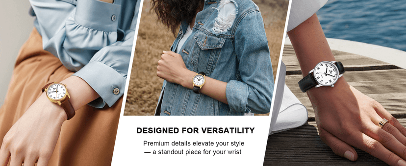 LN LENQIN Ladies Watches Analog Quartz Watch for Women Waterproof Women's Wrist Watches Easy Reader Womens Watch with Leather Strap