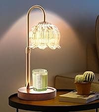 GEEZO Fragrance Candle Warmer Lamp,Electric Candle Warmer with Timer & Dimmer,Mom Christmas Birthday Gifts for Women, House Warming Gifts New Home Bedroom Decor