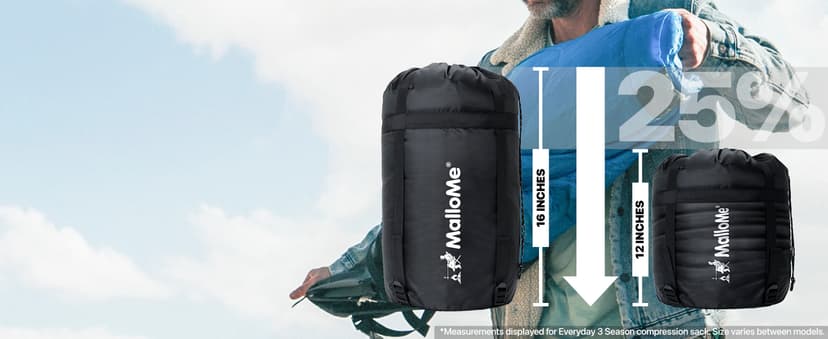 MalloMe Sleeping Bags for Adults Cold Weather & Warm - Backpacking Camping Sleeping Bag for Kids 10-12, Girls, Boys - Lightweight Compact Camping Essentials Gear Accessories Hiking Sleep Must Haves
