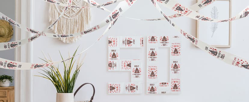 50th Birthday Gifts for Women, Men, Her, Him - Happy Prank Toilet Paper - 50th Birthday Decorations, Party Supplies Favors - 50 Years Old Funny Gag Gift Ideas, Novelty Bday Present for Friends, Family