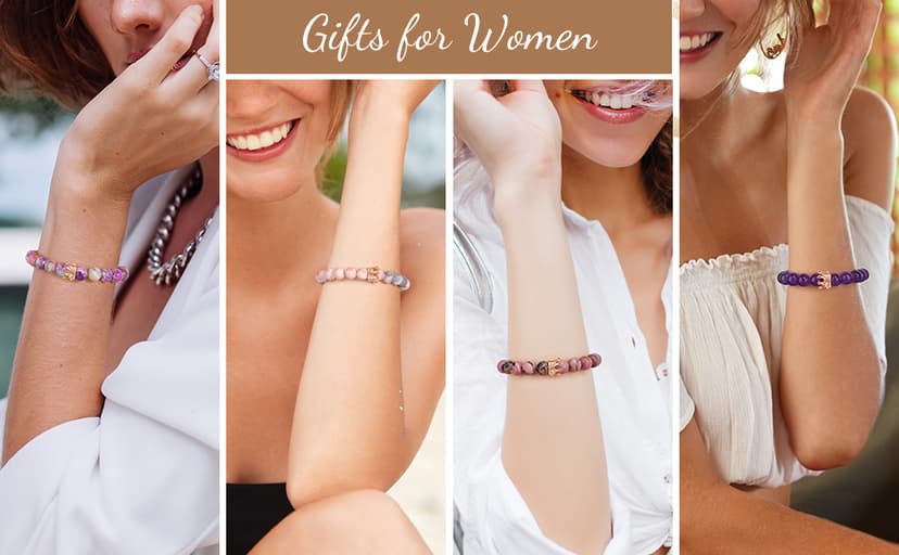 JoycuFF Woman Birthday Gifts Idea Friendship Gifts For Women Best Friends Besties Aunt Female Mom Daughter Granddaughter Gf Anniversary Christmas Graduation Healing Stone Crown Gifts For Her