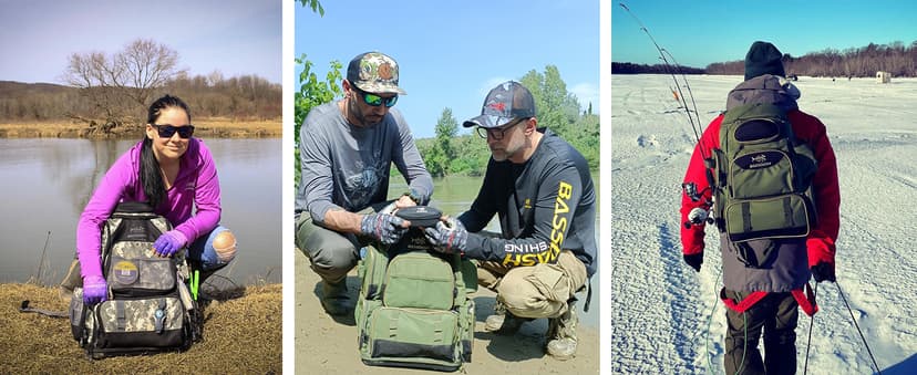 BASSDASH Fishing Tackle Backpack Water Resistant Tactical Bag Soft Tackle Box with Rod Holder and Protective Rain Cover