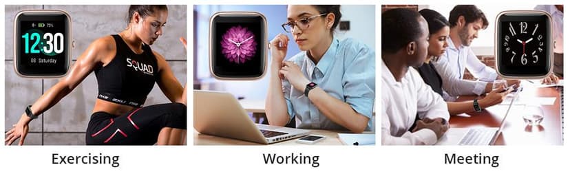 Fitpolo Smart Watch for Women,1.8” Touchscreen, Bluetooth Call, Alexa Built-in,24/7 Heart Rate SpO2 Monitor,Step Counting,Sleep Tracking, IP68 Waterproof Fitness Tracker Watch for Android iPhone