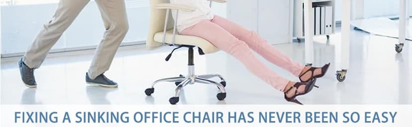 Salbree Office Chair Hero Fix Attaches Clamps to Large Cylinder Piston Stops Your Chairs from Sinking When Computer Hydraulic Lift Has No Gas Stop Replacement
