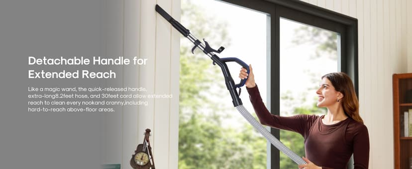 Eureka Upright Vacuum Cleaner for Carpet and Hard Floor,Powerful Vacuum with Dual Cyclone Suction,Swivel Steering,Anti-Tangle,Large Dust Cup,NEU612BL, Blue