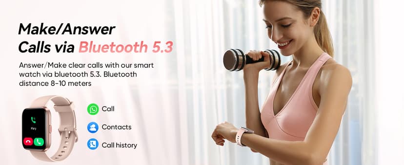 Fitpolo Fitpolo Smart Watches for Women Android iPhone, 1.8'' Women Smartwatch with Alexa Built-in, Bluetooth Calls, IP68 Waterproof, 7 Days Battery, Heart Rate/Sleep/SpO2 Monitor, 110 Sports Mode