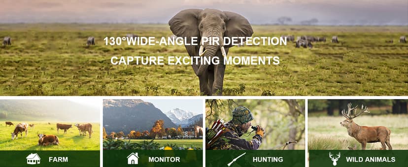 KJK Trail Camera 36MP 2.7K, Mini Game Camera with Night Vision 0.1s Trigger Time Motion Activated 130°Wide-Angle, Waterproof Trail Cam with 2.0” HD TFT Screen, Hunting Camera for Wildlife Monitoring