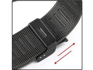 BUREI Men Watches Brown Leather Fashion Minimalist Wrist Watch Simple Ultra Thin Waterproof Quartz Watches All Black Stainless Steel Mesh Band,Gift for Men Women