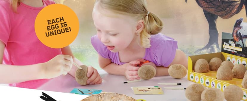 Dan&Darci Dig a Dozen Dino Egg Kit for Kids - Dinosaur Toys Gift 3-12 Year Old - 12 Eggs & Surprise Dinosaurs - Basket Stuffers - Science STEM Activities - Boy Toy Party Gifts for Boys & Girls