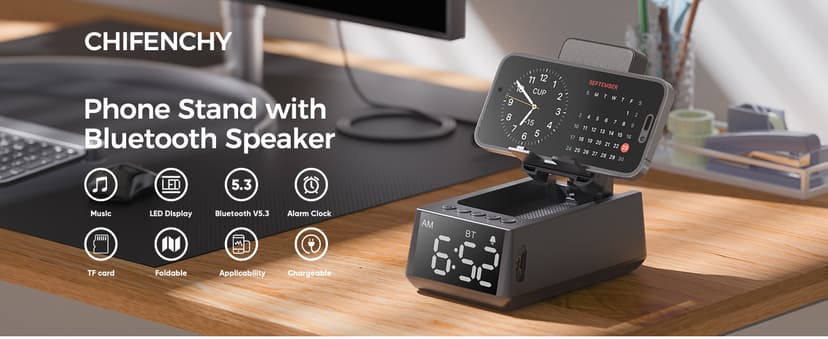 Birthday Gifts for Men Women-Bluetooth Speaker with HD Sound, Stocking Stuffers White Elephant Gifts for Adults, Kitchen Gadgets for Anniversary Idea Gift for Dad Mom Husband Wife(Black)