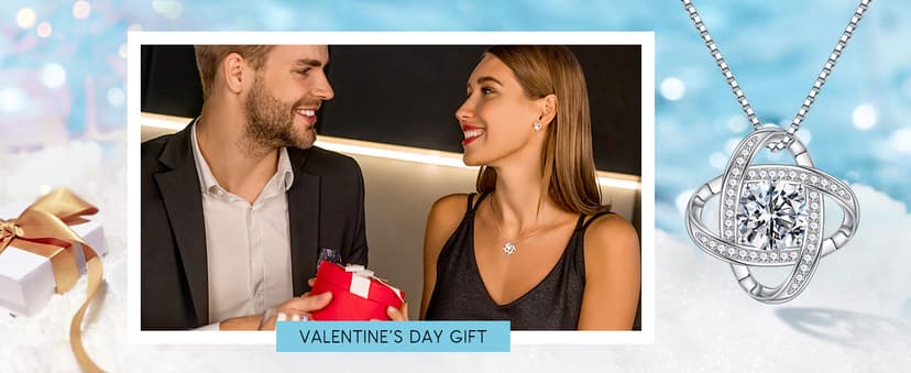 MOOSEA Love Knot Moissanite Necklace for Women, 1-3 ct D Color VVS1 Clarity Moissanite Pendant Necklace 925 Sterling Silver, Anniversary Birthday Gifts for Women Wife Mom Girlfriend Jewelry Gifts