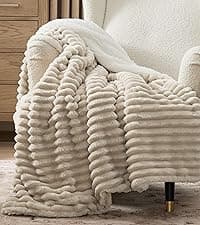 Bedsure GentleSoft Fluffy Fuzzy Faux Fur Throw Blanket for Couch, Soft Sherpa Fleece Cozy Gifts for Women, Plush Bed Blanket Christmas Room Decor for Men, Thick Warm Minky Teen Gifts Winter Bedding